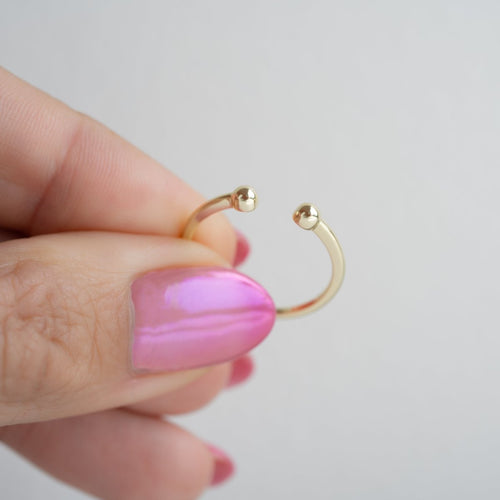 Open Ball Cuff Ring