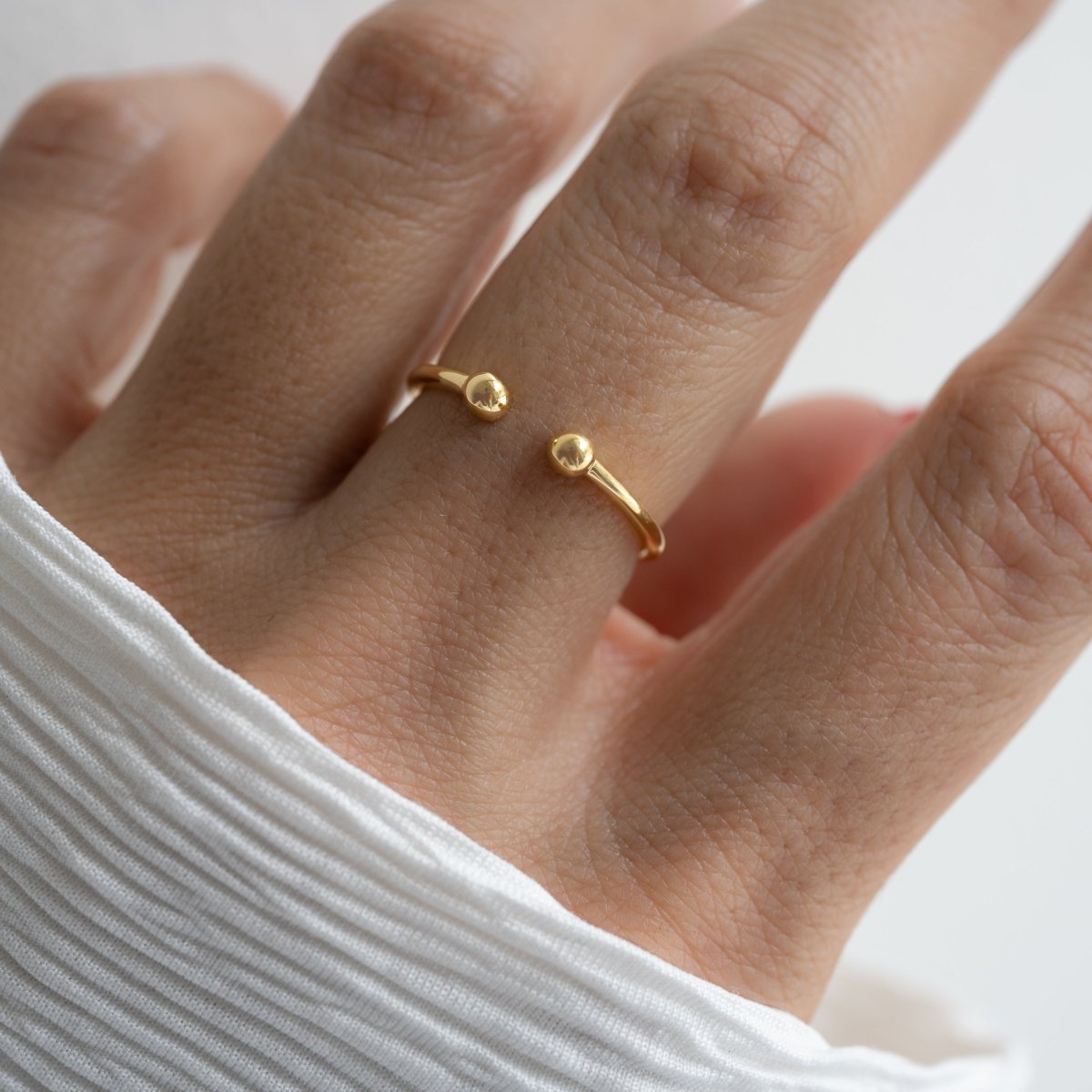 Open Ball Cuff Ring