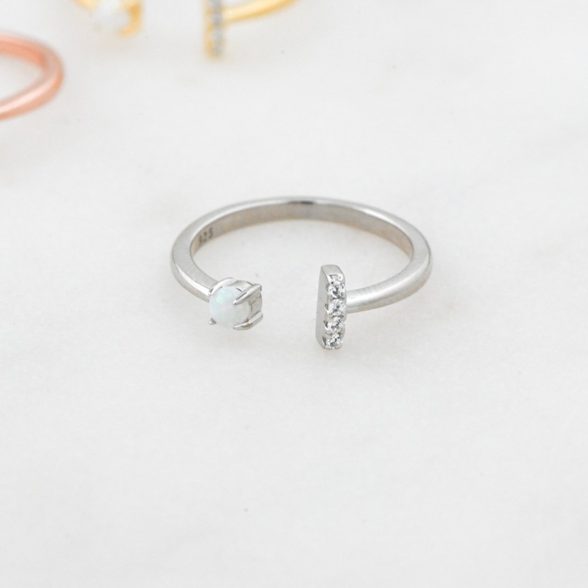 Open Cuff Opal Ring Rings by Sami Jewels