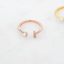Open Cuff Opal Ring Rose Gold Rings by Sami Jewels