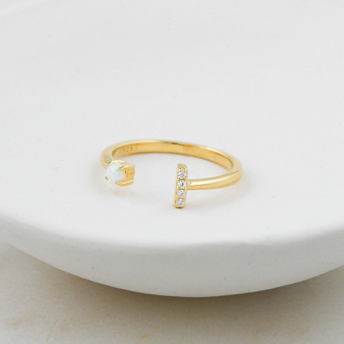 Open Cuff Opal Ring Rings by Sami Jewels