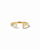 Open Cuff Opal Ring Gold Rings by Sami Jewels