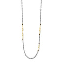 Opposites Attract Two-Tone Long Necklace with Labradorite