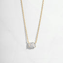 Oval Pendant Necklace: Gold