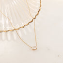 Oval Pendant Necklace: Gold