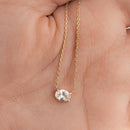 Oval Pendant Necklace: Silver