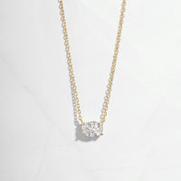 Oval Pendant Necklace: Silver