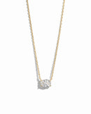 Oval Pendant Necklace: Silver - Red Bird Road