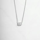 Oval Pendant Necklace: Silver