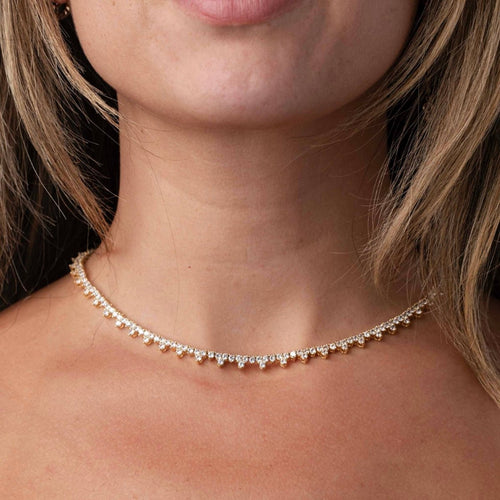 Parisian Elements Tennis Necklace - Red Bird Road