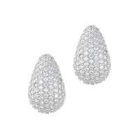 Patricia Crystal Pave Earrings in Teardrop Design