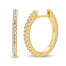 Pavé Slim Gold Hoops