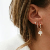 Pavé Slim Gold Hoops