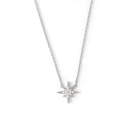Pave Starburst Necklace: Silver