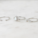 Pear Opal Ring Set