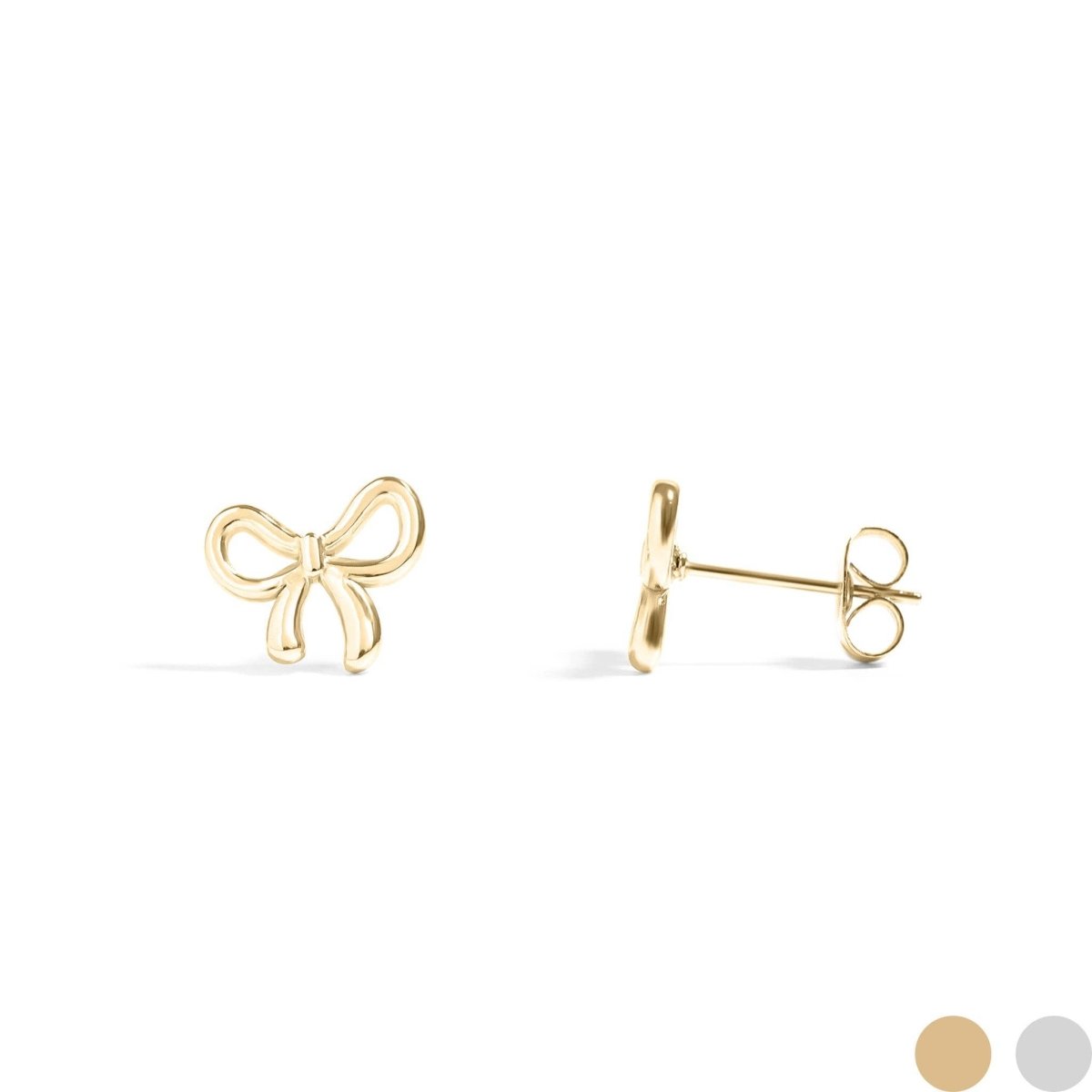 Petit Bow 18K Gold PVD Stud Earrings