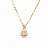 Petite Opal Starburst Pendant