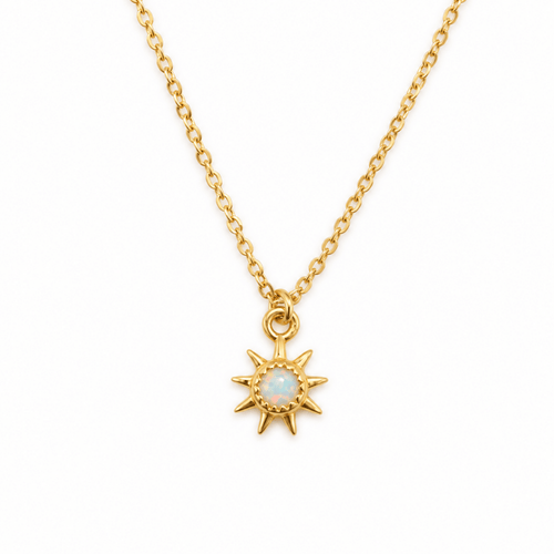 Petite Opal Starburst Pendant - Red Bird Road