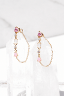 Pink Opal Droplet Earrings Earrings by Native Gem