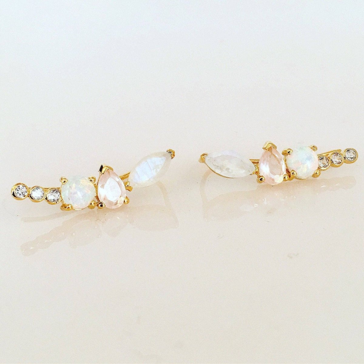 Rainbow Moonstone and Opal Wing Climbers