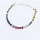 Rainbow Sapphire Beaded Bracelet