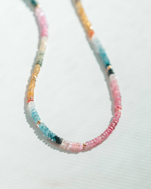 Rainbow Sapphire Gemstone Necklace