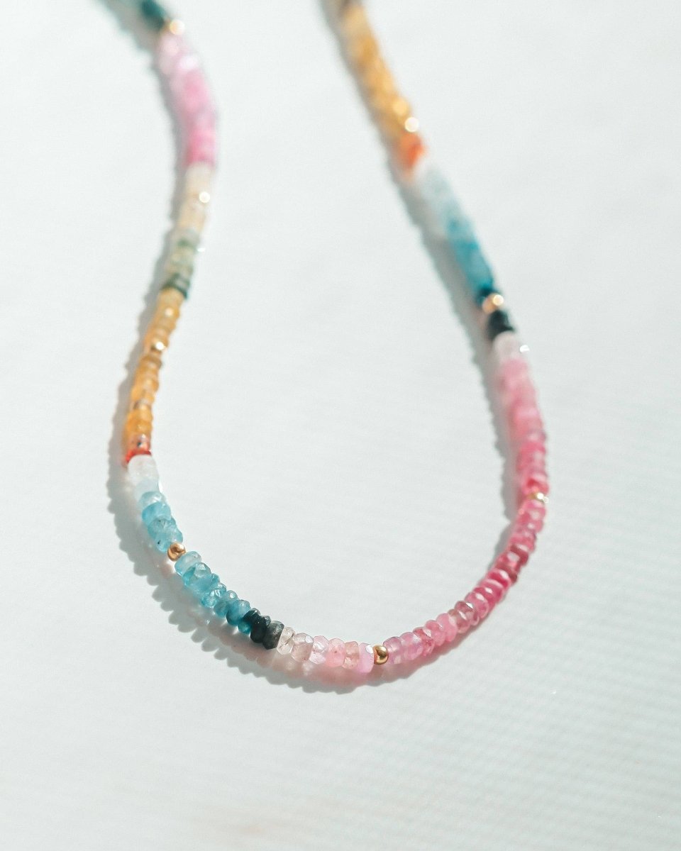 Rainbow Sapphire Gemstone Necklace