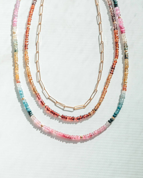Rainbow Sapphire Gemstone Necklace