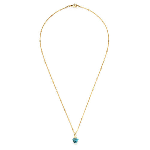 Raw Cut Gemstone Necklaces: Turquoise