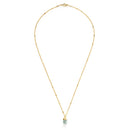 Raw Cut Gemstone Necklaces: Turquoise