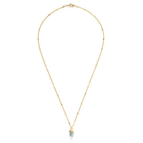 Raw Cut Gemstone Necklaces: Turquoise