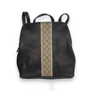 Riley Backpack In Black Leather | Upcycled GG