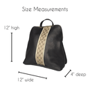 Riley Backpack In Black Leather | Upcycled GG