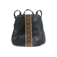 Riley Backpack in Black Leather | Upcycled LV
