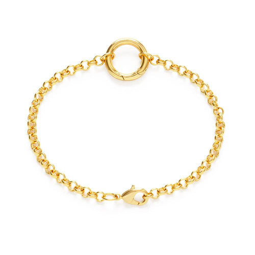 Rolo Chain with Charm Holder Clasp Bracelet by Amano Studio