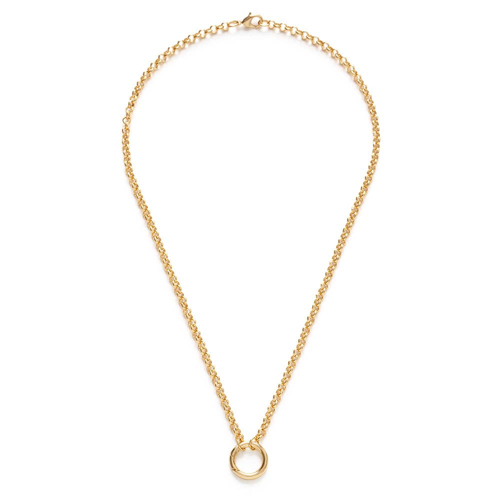 Rolo Chain with Charm Holder Necklace