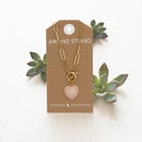 Roxy Chain Toggle Clasp Heart Necklace: Amethyst