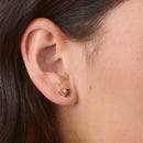 Ruby Pink Sapphire Celeste Stud Earrings by Little Sky Stone