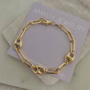 Sailor 18k Gold Mariner and Paperclip Link Chain Bracelet