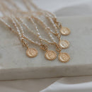 Saint Christopher Toggle Pearl Necklace Gold Filled