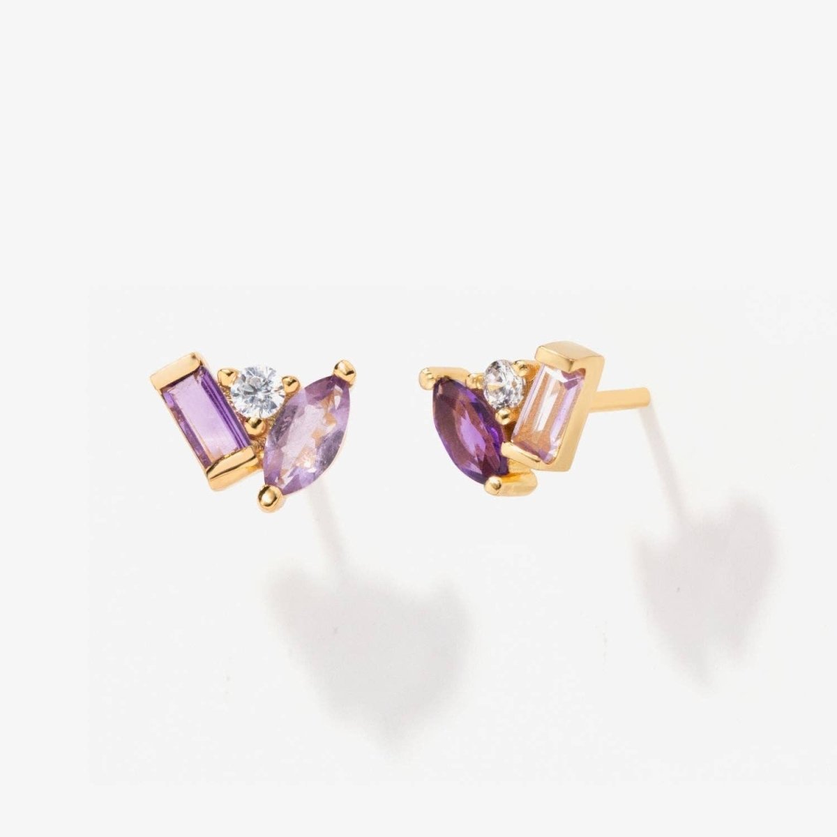 Seraphina Amethyst Stud Earrings by Little Sky Stone