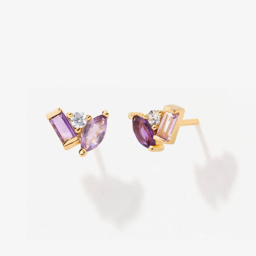 Seraphina Amethyst Stud Earrings by Little Sky Stone