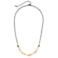 Shorty Two-Tone Necklace with Labradorite Accents
