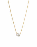 Sideways Pear Necklace: Gold - Red Bird Road