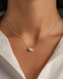 Sideways Pear Necklace: Gold - Red Bird Road