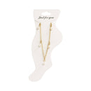 Silver and Pearl Charm Anklet by WJW