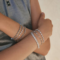 Silver Baguette Tennis Bracelet