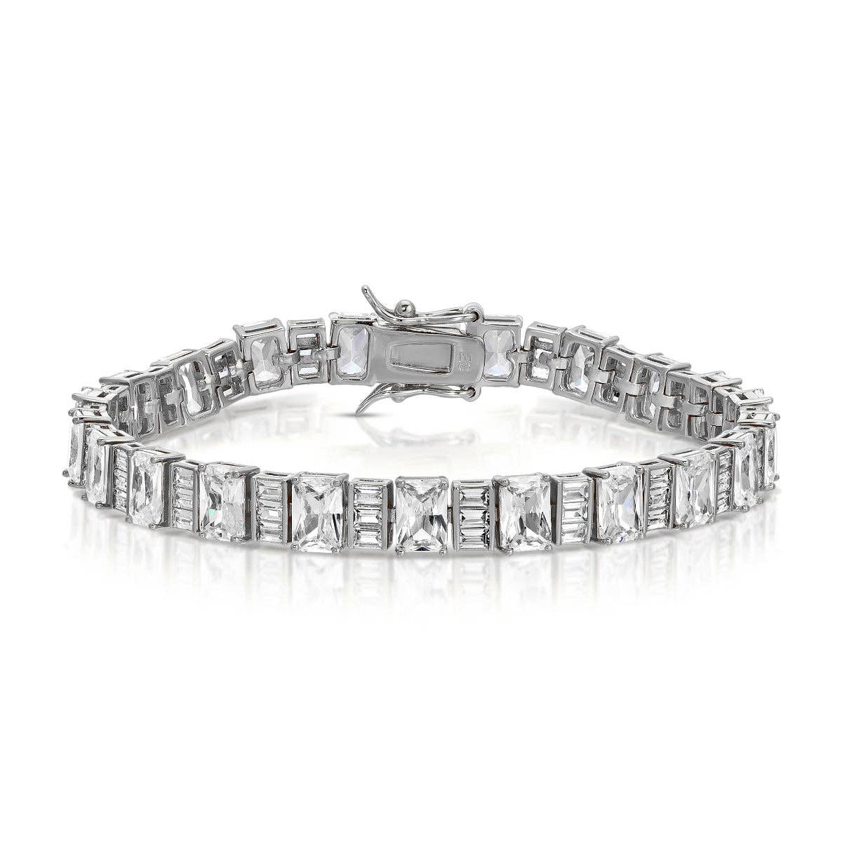 Silver Baguette Tennis Bracelet