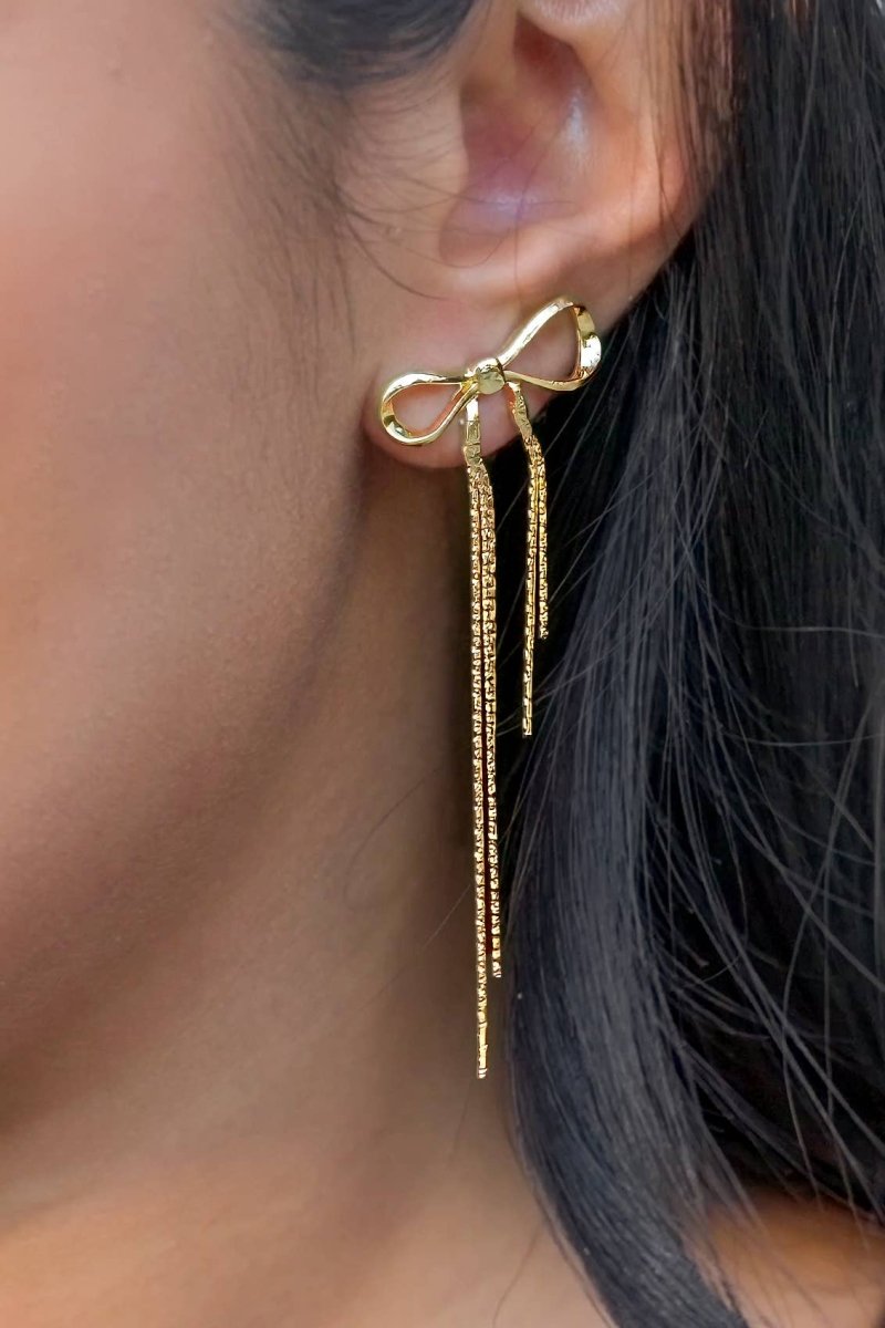 Silver Disco Bow Studs