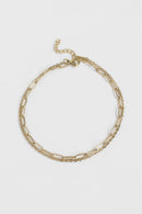 Silver Paperclip Chain Anklet by WJW